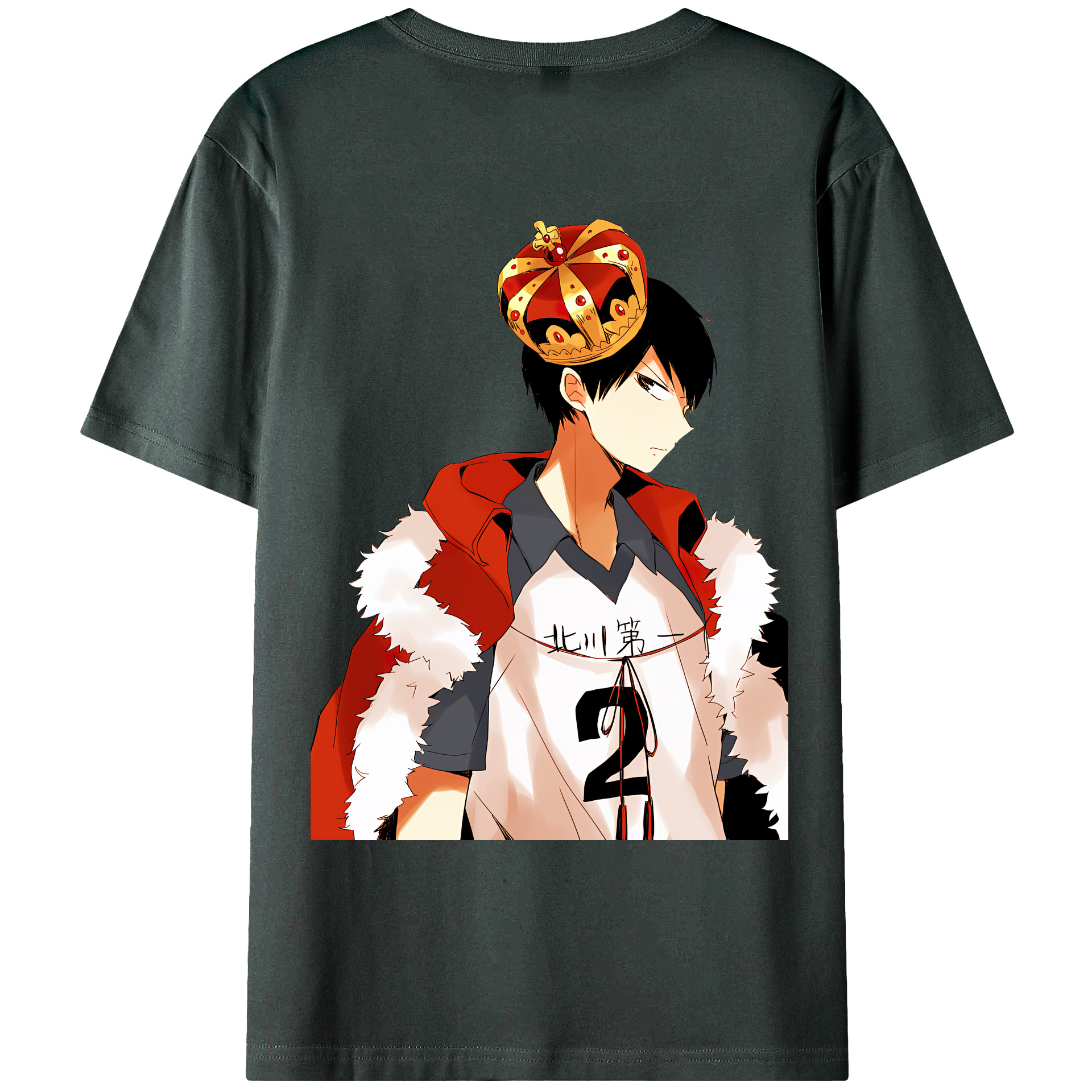 （画像用） ハイキュー!! Haikyu!! 綿100％ メンズ半袖Tシャツ（バックプリント） 通気性
